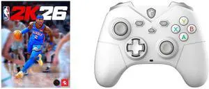 NBA 2K26 - PC [Steam Online Game Code] MSI FORCE GC300 Wireless PC Gaming Controller - White (FORCEEGC300WW)