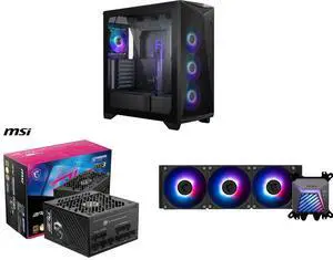 Computer Case PSU CPU Cooler Combo -  MSI MPG GUNGNIR 300R AIRFLOW Bundle with  MSI MPG A850GS PCIE5  and MSI MAG CORELIQUID A15 360