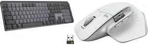 Logitech MX Mechanical Wireless Illuminated Performance Keyboard, Tactile Quiet Switches, Backlit Keys, Bluetooth, USB-C, macOS, Windows, Linux, iOS, Android, Graphite Logitech MX Master 3S - Wireless Performance Mouse with Ultra-fast Scrol