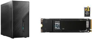 ASRock DESKMINI X600W/ USB4 Black Barebone System SAMSUNG 990 EVO PLUS SSD 1TB, PCIe Gen 4x4 | Gen 5x2 M.2 2280, Speeds Up-to 7,150 MB/s, Upgrade Storage for PC/Laptops, HMB Technology and Intelligent Turbowrite 2.0 (MZ-V9S1T0B/AM)