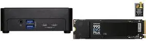 ASRock Industrial NUCS BOX-155H Slim Type Fanned Barebone SAMSUNG 990 EVO PLUS SSD 1TB, PCIe Gen 4x4 | Gen 5x2 M.2 2280, Speeds Up-to 7,150 MB/s, Upgrade Storage for PC/Laptops, HMB Technology and Intelligent Turbowrite 2.0 (MZ-V9S1T0B/AM)