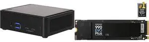 ASRock Industrial NUCS BOX-1340P/D4 Black Barebone Systems - Mini-PC(Intel® 13th Gen (Raptor Lake-P) Core™ Processors i5-1340P, Supports Quad display, 2 x HDMI 2.0b, 2 x DP 1.4a (from Type-C)) SAMSUNG 990 EVO PLUS SSD 1TB, PCIe Gen 4x4 | Ge