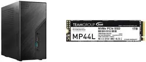 ASRock DESKMINI X600W/ USB4 Black Barebone System Team Group MP44L M.2 2280 1TB PCIe 4.0 x4 with NVMe 1.4 TLC Internal Solid State Drive (SSD) TM8FPK001T0C101