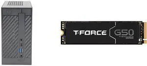 ASRock DESKMINI 310W Mini / Booksize Barebone System Team Group T-FORCE G50 M.2 2280 1TB PCIe 4.0 x4 with NVMe 1.4 TLC Internal Solid State Drive (SSD) TM8FFE001T0C129