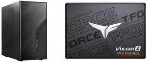 ASRock DESKMINI X300W AMD X300 mini PC Barebone AMD AM4 Socket W/O CPU  HDMI,DisplayPort, D-Sub Gigabit LAN Team Group T-FORCE VULCAN Z 2.5" 512GB SATA III 3D NAND Internal Solid State Drive (SSD) T253TZ512G0C101