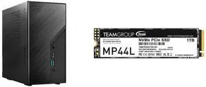 ASRock DESKMINI X300W AMD X300 mini PC Barebone AMD AM4 Socket W/O CPU  HDMI,DisplayPort, D-Sub Gigabit LAN Team Group MP44L M.2 2280 1TB PCIe 4.0 x4 with NVMe 1.4 TLC Internal Solid State Drive (SSD) TM8FPK001T0C101