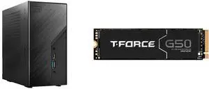 ASRock DESKMINI X300W AMD X300 mini PC Barebone AMD AM4 Socket W/O CPU  HDMI,DisplayPort, D-Sub Gigabit LAN Team Group T-FORCE G50 M.2 2280 1TB PCIe 4.0 x4 with NVMe 1.4 TLC Internal Solid State Drive (SSD) TM8FFE001T0C129