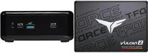 ASRock Industrial NUC BOX-1165G7 Fanned BOX Barebone (Include Intel 11th CPU i7 ) Team Group T-FORCE VULCAN Z 2.5" 512GB SATA III 3D NAND Internal Solid State Drive (SSD) T253TZ512G0C101