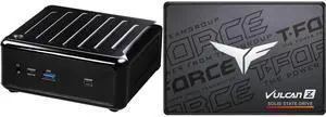 ASRock NUC NUC BOX-1340P/D4  Barebone Systems - Mini-PC (with Intel® 13th Gen (Raptor Lake-P) Core™ Processors i5-1340P CPU, 2 x Intel 2.5 Gigabit LAN,Supports Quad display,TPM 2.0 onboard IC) Team Group T-FORCE VULCAN Z 2.5" 512GB SATA III