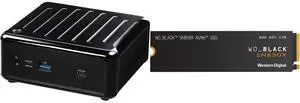ASRock Industrial NUC BOX-1260P Fanned Barebone, Include Intel 12th Gen i7-1260P Alder Lake-P CPU, Intel WIFI 6E and Two 2.5 Gbe Dual LAN, Dual Storage and Memory Support, TPM2.0 on Board WD_BLACK 1TB SN850X NVMe Internal Gaming SSD Solid S