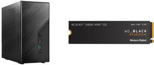 ASRock DESKMINI X300W AMD X300 mini PC Barebone AMD AM4 Socket W/O CPU  HDMI,DisplayPort, D-Sub Gigabit LAN WD_BLACK 2TB SN850X NVMe Internal Gaming SSD Solid State Drive - Gen4 PCIe, M.2 2280, Up to 7,300 MB/s - WDS200T2X0E