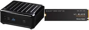 ASRock Industrial NUC BOX-1260P Fanned Barebone, Include Intel 12th Gen i7-1260P Alder Lake-P CPU, Intel WIFI 6E and Two 2.5 Gbe Dual LAN, Dual Storage and Memory Support, TPM2.0 on Board WD_BLACK 2TB SN850X NVMe Internal Gaming SSD Solid S
