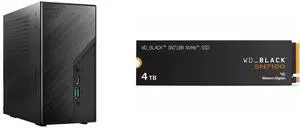 ASRock DESKMINI X300W AMD X300 mini PC Barebone AMD AM4 Socket W/O CPU  HDMI,DisplayPort, D-Sub Gigabit LAN WD_BLACK SN7100 M.2 2280 4TB PCI-Express 4.0 x4 TLC 3D NAND Internal Solid State Drive (SSD) WDS400T4X0E