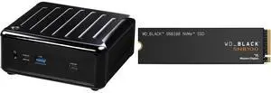 ASRock Industrial NUC BOX-1260P Fanned Barebone, Include Intel 12th Gen i7-1260P Alder Lake-P CPU, Intel WIFI 6E and Two 2.5 Gbe Dual LAN, Dual Storage and Memory Support, TPM2.0 on Board WD_BLACK 1TB SN8100 NVMe SSD Internal Solid State Dr