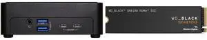 ASRock Industrial NUCS BOX-155H Slim Type Fanned Barebone WD_BLACK 1TB SN8100 NVMe SSD Internal Solid State Drive - Gen 5 PCIe 5.0x4, M.2 2280, Seq. Read Speeds Up to 14,900 MB/s, Best for AI Applications, Gaming, and Video Editing - WDS100