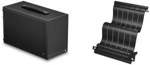 PCCOOLER CPS K101 MESH PC Case, Portable Desktop Mini ITX Case, Four-side SPCC Mesh Panel, 3 x 12015 Fans Pre-installed, Clip-on Quick Release Side Panel, Gery (PCIe Riser Cable Not Included) PCCOOLER CPS RC185 PCI-E 4.0 X16 Riser Cable, 18