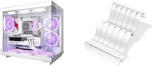 PCCOOLER CPS C3 T500 ARGB PC Case, Dual-Chamber Mid-Tower ATX Case, Desktop Computer Case w/ 6 ARGB Fans Pre-installed w/ Fan Hub, Column-Free Design, Tempered Glass, USB 3.1 Gen 2 Type-C, White PCCOOLER CPS RC185 PCI-E 4.0 X16 Riser Cable, PCCOOLER CPS C3 T500 ARGB PC Case, Dual-Chamber Mid-Tower ATX Case, Desktop Computer Case w/ 6 ARGB Fans Pre-installed w/ Fan Hub, Column-Free Design, Tempered Glass, USB 3.1 Gen 2 Type-C, White PCCOOLER CPS RC185 PCI-E 4.0 X16 Riser Cable,