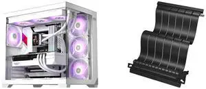 PCCOOLER CPS C3 T700 ARGB PC Case, 4 x 120mm ARGB Fans Included, Dual-Chamber Mid-Tower ATX Case, High-Airflow Computer Case, BTF Motherboard Supports, Sturdy Tempered Glass Front & Side Panels, White PCCOOLER CPS RC185 PCI-E 4.0 X16 Riser PCCOOLER CPS C3 T700 ARGB PC Case, 4 x 120mm ARGB Fans Included, Dual-Chamber Mid-Tower ATX Case, High-Airflow Computer Case, BTF Motherboard Supports, Sturdy Tempered Glass Front & Side Panels, White PCCOOLER CPS RC185 PCI-E 4.0 X16 Riser