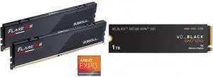 Memory SSD Combo -  G.SKILL F5-6000J3040G32GX2-FX5 Bundle with  SanDisk WDS100T4X0E