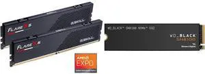 Memory SSD Combo -  G.SKILL F5-6000J3038F16GX2-FX5 Bundle with  SanDisk WDS400T1X0M