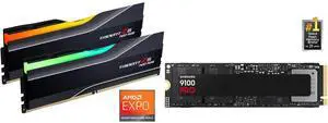 Memory SSD Combo -  G.SKILL F5-6000J3038F16GX2-TZ5NR Bundle with  SAMSUNG MZ-VAP4T0B/AM