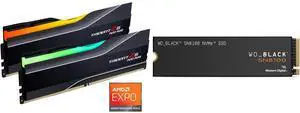 Memory SSD Combo -  G.SKILL F5-6000J3038F16GX2-TZ5NR Bundle with  SanDisk WDS400T1X0M