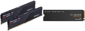 Memory SSD Combo -  G.SKILL F5-6000J3636F32GX2-RS5K Bundle with  SanDisk WDS400T1X0M