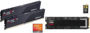 Memory SSD Combo -  G.SKILL F5-6000J3040G32GX2-FX5 Bundle with  SAMSUNG MZ-VAP4T0B/AM