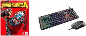 Borderlands 4 - PC [Steam Online Game Code] MSI Forge GK110 & GM320 Combo - Gaming Keyboard & Mouse Set, Membrane Switches, 1.5m USB-A to C (detachable), Adjustable 12.8K DPI, RGB