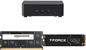 ASUS NUC 14 Pro RNUC14RVKU70000UI slim Barebone kit (mini PC)with Intel 14th Gen Core Ultra 7 155H, Dual Storage Design, Thunderbolt™ 4, Wi-Fi 6E & Bluetooth 5.3 - Memory and Storage Sold Separately Team Elite 32GB 262-Pin DDR5 SO-DIMM DDR5