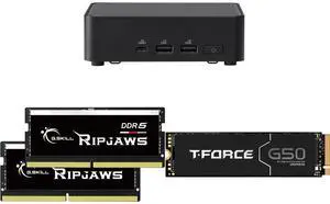 ASUS NUC 14 Pro RNUC14RVKU70000UI slim Barebone kit (mini PC)with Intel 14th Gen Core Ultra 7 155H, Dual Storage Design, Thunderbolt™ 4, Wi-Fi 6E & Bluetooth 5.3 - Memory and Storage Sold Separately G.SKILL Ripjaws SO-DIMM 64GB (2 x 32GB) 2