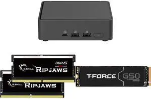ASUS NUC 15 Pro RNUC15CRKU70000U Black Barebone System w/ Intel Ultra 7 255H CPU, Integrated - Intel Arc 140T Graphics ,US cord, Single Unit - Memory and Storage Sold Separately G.SKILL Ripjaws SO-DIMM 64GB (2 x 32GB) 262-Pin DDR5 SO-DIMM D