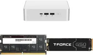 ASUS NUC 15 Pro+ Barebone Mini PC with Intel Core Ultra 7 255H  CPU, 2x DDR5 SO-Dimm Slots, Dual Storage Design, Thunderbolt™ 4, Wi-Fi 7, Aluminum Chassis  - Memory and Storage Sold Separately Team Elite 32GB 262-Pin DDR5 SO-DIMM DDR5 5600