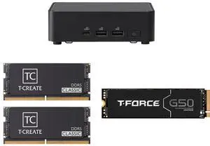 ASUS NUC 14 Pro Intel Core Ultra 5 125H RNUC14RVKU50000UI (NPU Support) Slim PC Barebone W/ 2x DDR5 SO-Dimm Slots, US cord, Single Unit - Memory and Storage Sold Separately Team T-CREATE CLASSIC 64GB (2 x 32GB) 262-Pin DDR5 SO-DIMM DDR5 560