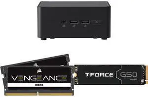 ASUS NUC 14 Pro RNUC14RVHU50000UI Tall Barebone Kit w/ Intel 14th Gen Core Ultra 5 125H (NPU Support) Triple storage Design, Thunderbolt™ 4,Wi-Fi 6E & Bluetooth 5.3-Memory and Storage Sold Separately CORSAIR Vengeance 64GB (2 x 32GB) 262-Pi