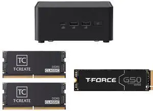 ASUS NUC 14 Pro RNUC14RVHU70000UI Mini PC Barebone + Laptop Memory + Team Group T-FORCE G50 M.2 2280 4TB