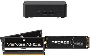 ASUS NUC 14 Pro RNUC14RVKU70000UI slim Barebone kit (mini PC)with Intel 14th Gen Core Ultra 7 155H, Dual Storage Design, Thunderbolt™ 4, Wi-Fi 6E & Bluetooth 5.3 - Memory and Storage Sold Separately CORSAIR Vengeance 64GB (2 x 32GB) 262-Pin