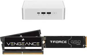 ASUS NUC 15 Pro+ Barebone Mini PC with Intel Core Ultra 7 255H  CPU, 2x DDR5 SO-Dimm Slots, Dual Storage Design, Thunderbolt™ 4, Wi-Fi 7, Aluminum Chassis  - Memory and Storage Sold Separately CORSAIR Vengeance 64GB (2 x 32GB) 262-Pin DDR5