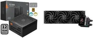 PCCOOLER CPS YS1000 Fully Modular Power Supply, 80 PLUS Gold 1000W PSU, 12V-2x6 Cable, ATX 3.1 & PCIe 5.1 Ready, 105°C Rated Japanese Capacitors, ECO Mode, 135mm FDB Fan, 12 Years Warranty PCCOOLER CPS DS360 Display AIO CPU Liquid Cooler, 3 PCCOOLER CPS YS1000 Fully Modular Power Supply, 80 PLUS Gold 1000W PSU, 12V-2x6 Cable, ATX 3.1 & PCIe 5.1 Ready, 105°C Rated Japanese Capacitors, ECO Mode, 135mm FDB Fan, 12 Years Warranty PCCOOLER CPS DS360 Display AIO CPU Liquid Cooler, 3
