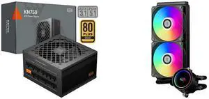 PCCOOLER CPS KN750 Fully Modular Power Supply, 80 PLUS Gold 750W PSU, Native 12V-2x6 Connector, ATX 3.1 & PCIe 5.1 Ready, Dual CPU Power Cables, 105°C Rated Japanese Capacitors, P3-KN750-G1F PCCOOLER CPS DA240 ARGB AIO CPU Liquid Cooler, 24 PCCOOLER CPS KN750 Fully Modular Power Supply, 80 PLUS Gold 750W PSU, Native 12V-2x6 Connector, ATX 3.1 & PCIe 5.1 Ready, Dual CPU Power Cables, 105°C Rated Japanese Capacitors, P3-KN750-G1F PCCOOLER CPS DA240 ARGB AIO CPU Liquid Cooler, 24
