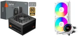 PCCOOLER CPS KN750 Fully Modular Power Supply, 80 PLUS Gold 750W PSU, Native 12V-2x6 Connector, ATX 3.1 & PCIe 5.1 Ready, Dual CPU Power Cables, 105°C Rated Japanese Capacitors, P3-KN750-G1F PCCOOLER CPS DA240 ARGB AIO CPU Liquid Cooler, 24 PCCOOLER CPS KN750 Fully Modular Power Supply, 80 PLUS Gold 750W PSU, Native 12V-2x6 Connector, ATX 3.1 & PCIe 5.1 Ready, Dual CPU Power Cables, 105°C Rated Japanese Capacitors, P3-KN750-G1F PCCOOLER CPS DA240 ARGB AIO CPU Liquid Cooler, 24