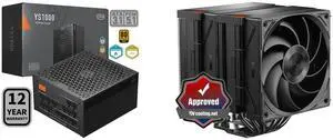 PCCOOLER CPS YS1000 Fully Modular Power Supply, 80 PLUS Gold 1000W PSU, 12V-2x6 Cable, ATX 3.1 & PCIe 5.1 Ready, 105°C Rated Japanese Capacitors, ECO Mode, 135mm FDB Fan, 12 Years Warranty PCCOOLER CPS RZ620 Dual Tower CPU Air Cooler, 6 Hea PCCOOLER CPS YS1000 Fully Modular Power Supply, 80 PLUS Gold 1000W PSU, 12V-2x6 Cable, ATX 3.1 & PCIe 5.1 Ready, 105°C Rated Japanese Capacitors, ECO Mode, 135mm FDB Fan, 12 Years Warranty PCCOOLER CPS RZ620 Dual Tower CPU Air Cooler, 6 Hea