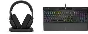 Gaming Headsets Gaming Keyboard Combo -  Fractal Design FD-HS-SCA1-01 Bundle with  Corsair CH-910941A-NA