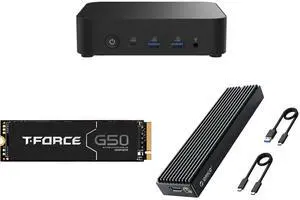 ASUS NUC 14 Essential Barebone Kit Mini PC with Intel Processor N250, Single DDR5-4800 RAM slot, Single Storage Design, Triple Display support, 2.5G LAN, Wi-Fi 6E & Bluetooth 5.3, VESA Mount included Team Group T-FORCE G50 M.2 2280 4TB PCIe