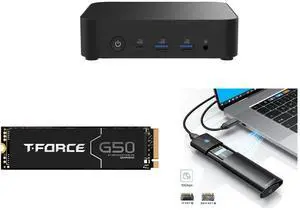 ASUS NUC 14 Essential Barebone Kit Mini PC with Intel Processor N250, Single DDR5-4800 RAM slot, Single Storage Design, Triple Display support, 2.5G LAN, Wi-Fi 6E & Bluetooth 5.3, VESA Mount included Team Group T-FORCE G50 M.2 2280 1TB PCIe
