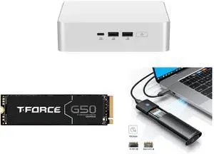 ASUS NUC 15 Pro+ Barebone Mini PC with Intel Core Ultra 7 255H  CPU, 2x DDR5 SO-Dimm Slots, Dual Storage Design, Thunderbolt™ 4, Wi-Fi 7, Aluminum Chassis  - Memory and Storage Sold Separately Team Group T-FORCE G50 M.2 2280 1TB PCIe 4.0 x4