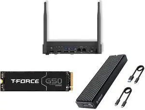 ASUS NUC 13 Rugged Bravo Canyon Intel Atom x7425E mini PC Barebone (90AS0021-M000T0)w/DDR5 SO-DIMM slot , 1x M.2 2280 slot, 1xM.2 3042 slot Team Group T-FORCE G50 M.2 2280 1TB PCIe 4.0 x4 with NVMe 1.4 TLC Internal Solid State Drive (SSD) T