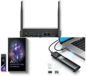 ASUS NUC 13 Rugged Bravo Canyon Intel Atom x7425E mini PC Barebone (90AS0021-M000T0)w/DDR5 SO-DIMM slot , 1x M.2 2280 slot, 1xM.2 3042 slot SK hynix Platinum P41 M2 SSD 2TB, M.2 2280 NVME PCIe Gen4.0 Internal SSD  l Up to 7,000MB/S l with 1