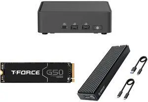 ASUS NUC 15 Pro RNUC15CRKU50000U Black Barebone System w/ Intel Ultra 5 225H CPU, Integrated - Intel Arc 130T Graphics ,US cord, Single Unit - Memory and Storage Sold Separately Team Group T-FORCE G50 M.2 2280 1TB PCIe 4.0 x4 with NVMe 1.4