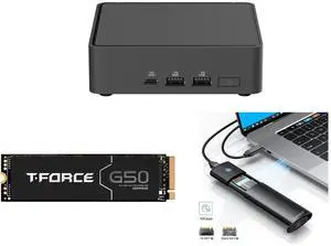 ASUS NUC 15 Pro RNUC15CRKU70000U Black Barebone System w/ Intel Ultra 7 255H CPU, Integrated - Intel Arc 140T Graphics ,US cord, Single Unit - Memory and Storage Sold Separately Team Group T-FORCE G50 M.2 2280 1TB PCIe 4.0 x4 with NVMe 1.4